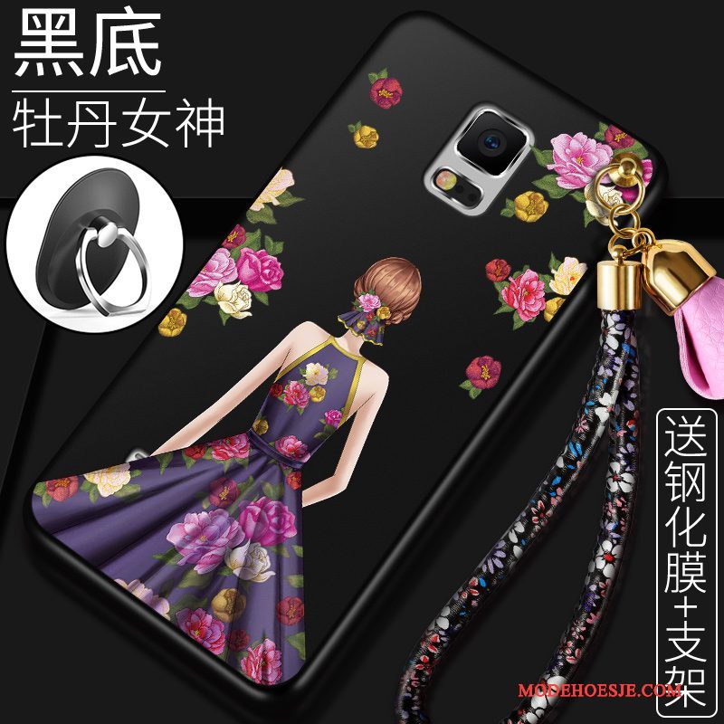 Hoesje Samsung Galaxy Note 4 Zacht Telefoon Anti-fall, Hoes Samsung Galaxy Note 4 Scheppend Rood