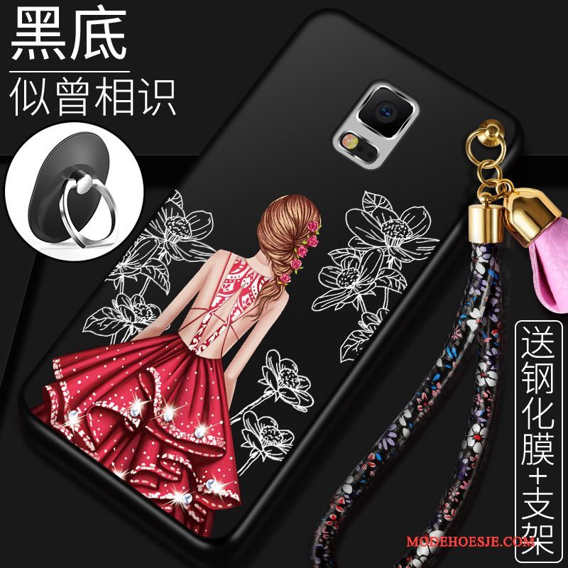 Hoesje Samsung Galaxy Note 4 Zacht Telefoon Anti-fall, Hoes Samsung Galaxy Note 4 Scheppend Rood