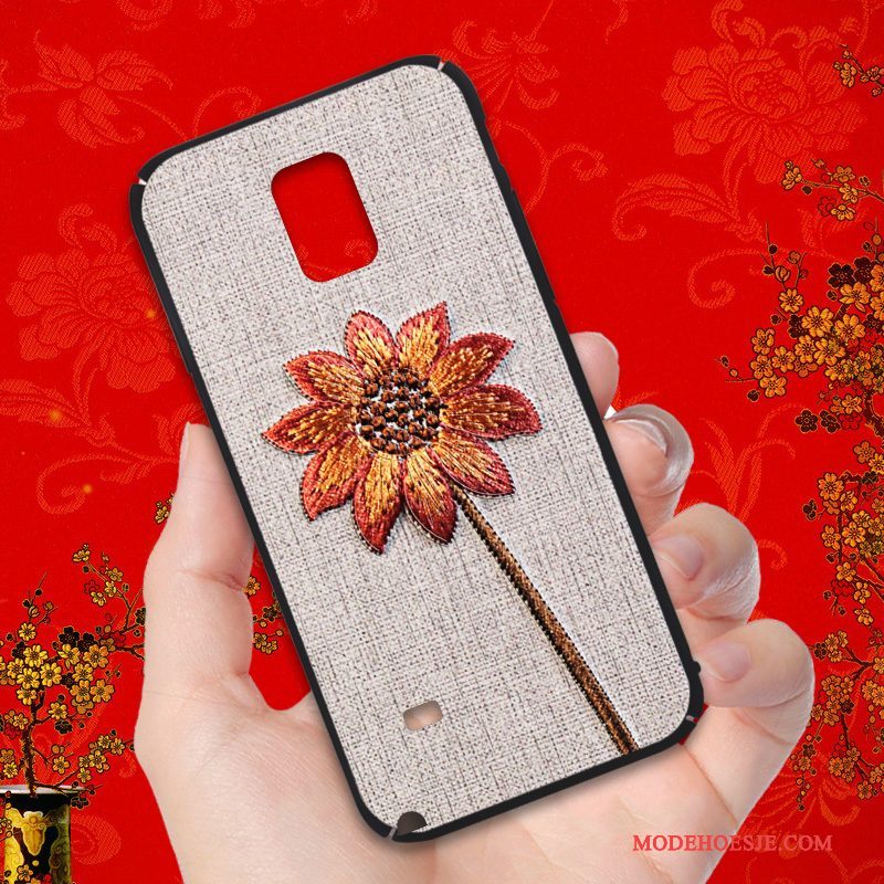 Hoesje Samsung Galaxy Note 4 Zakken Schrobben Hard, Hoes Samsung Galaxy Note 4 Bescherming Trend Grijs