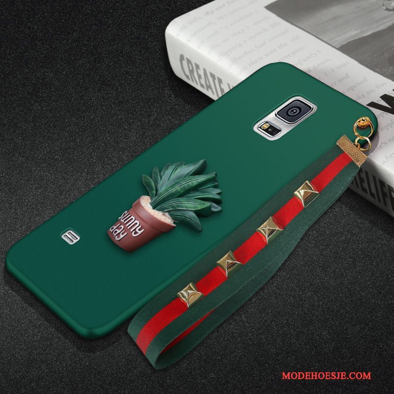 Hoesje Samsung Galaxy Note 4 Zakken Telefoon Trend, Hoes Samsung Galaxy Note 4 Bescherming Donkergroen Anti-fall