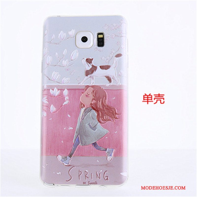 Hoesje Samsung Galaxy Note 5 Bescherming Anti-falltelefoon, Hoes Samsung Galaxy Note 5 Zakken Roze Ring