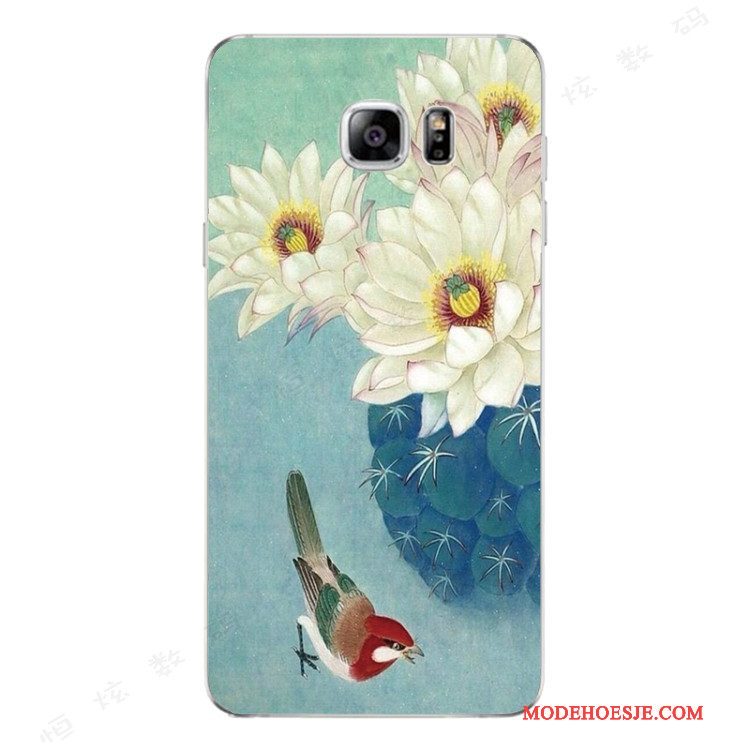 Hoesje Samsung Galaxy Note 5 Bescherming Trend Zwart, Hoes Samsung Galaxy Note 5 Zacht Telefoon Chinese Stijl