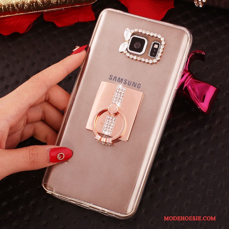 Hoesje Samsung Galaxy Note 5 Bescherming Wit, Hoes Samsung Galaxy Note 5 Strass