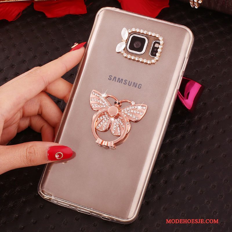 Hoesje Samsung Galaxy Note 5 Bescherming Wit, Hoes Samsung Galaxy Note 5 Strass