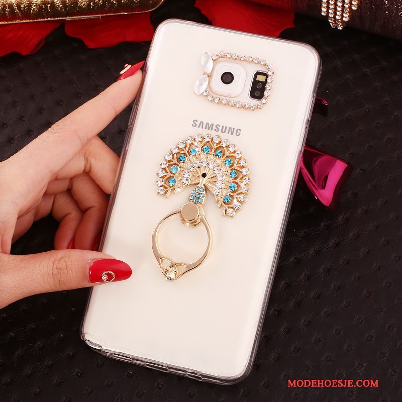 Hoesje Samsung Galaxy Note 5 Bescherming Wit, Hoes Samsung Galaxy Note 5 Strass