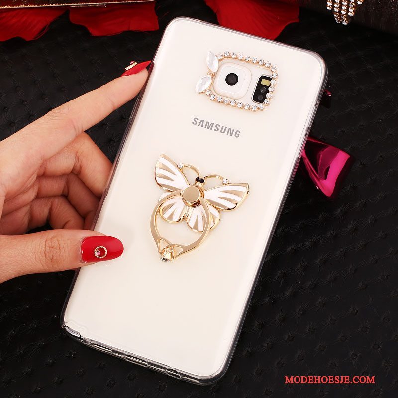 Hoesje Samsung Galaxy Note 5 Bescherming Wit, Hoes Samsung Galaxy Note 5 Strass