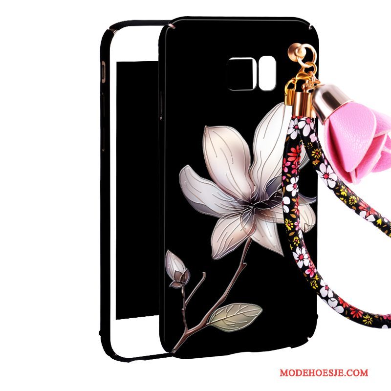 Hoesje Samsung Galaxy Note 5 Bloemen Rood Hanger, Hoes Samsung Galaxy Note 5 Zakken Telefoon Schrobben