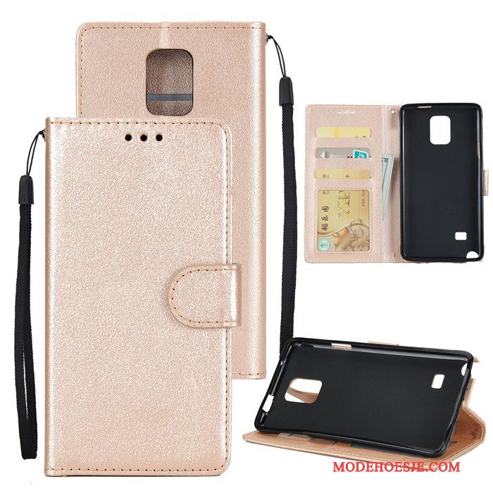 Hoesje Samsung Galaxy Note 5 Leer Anti-fall Roze, Hoes Samsung Galaxy Note 5 Folio Bedrijftelefoon