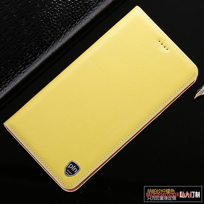Hoesje Samsung Galaxy Note 5 Leer Geeltelefoon, Hoes Samsung Galaxy Note 5 Folio