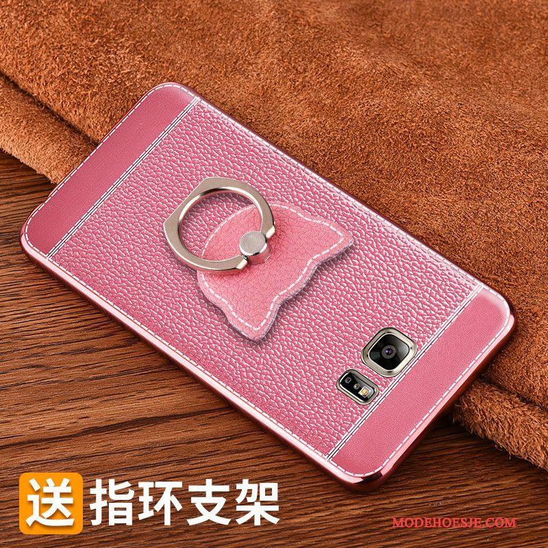 Hoesje Samsung Galaxy Note 5 Leer Patroon Trend, Hoes Samsung Galaxy Note 5 Zakken Platingtelefoon