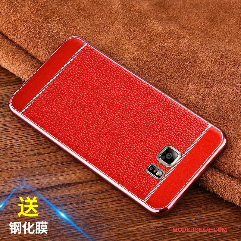 Hoesje Samsung Galaxy Note 5 Leer Patroon Trend, Hoes Samsung Galaxy Note 5 Zakken Platingtelefoon