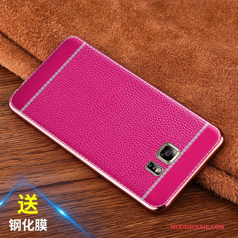 Hoesje Samsung Galaxy Note 5 Leer Patroon Trend, Hoes Samsung Galaxy Note 5 Zakken Platingtelefoon