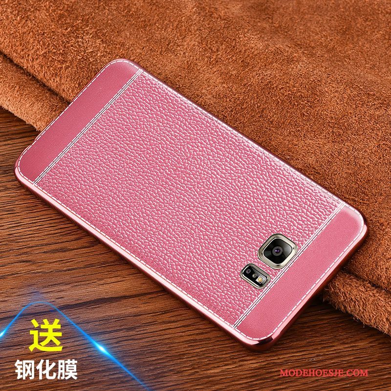 Hoesje Samsung Galaxy Note 5 Leer Patroon Trend, Hoes Samsung Galaxy Note 5 Zakken Platingtelefoon