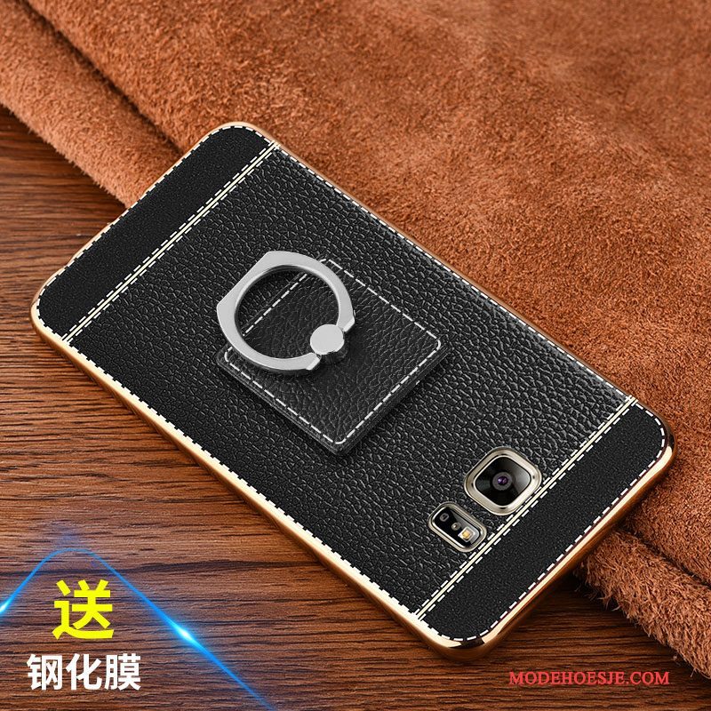 Hoesje Samsung Galaxy Note 5 Leer Patroon Trend, Hoes Samsung Galaxy Note 5 Zakken Platingtelefoon