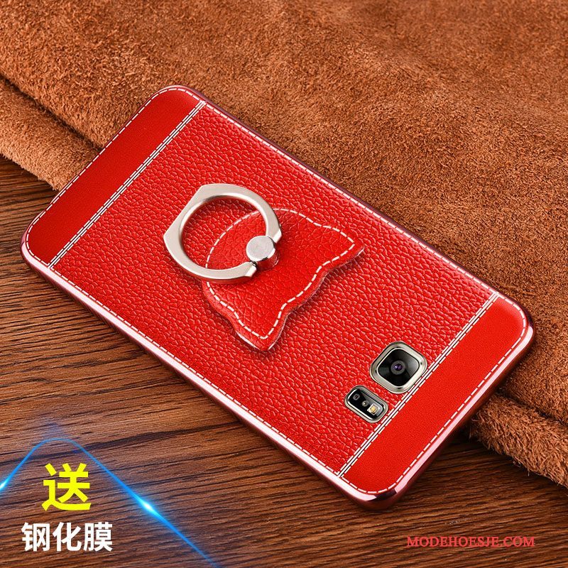 Hoesje Samsung Galaxy Note 5 Leer Patroon Trend, Hoes Samsung Galaxy Note 5 Zakken Platingtelefoon