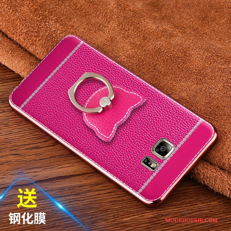 Hoesje Samsung Galaxy Note 5 Leer Patroon Trend, Hoes Samsung Galaxy Note 5 Zakken Platingtelefoon