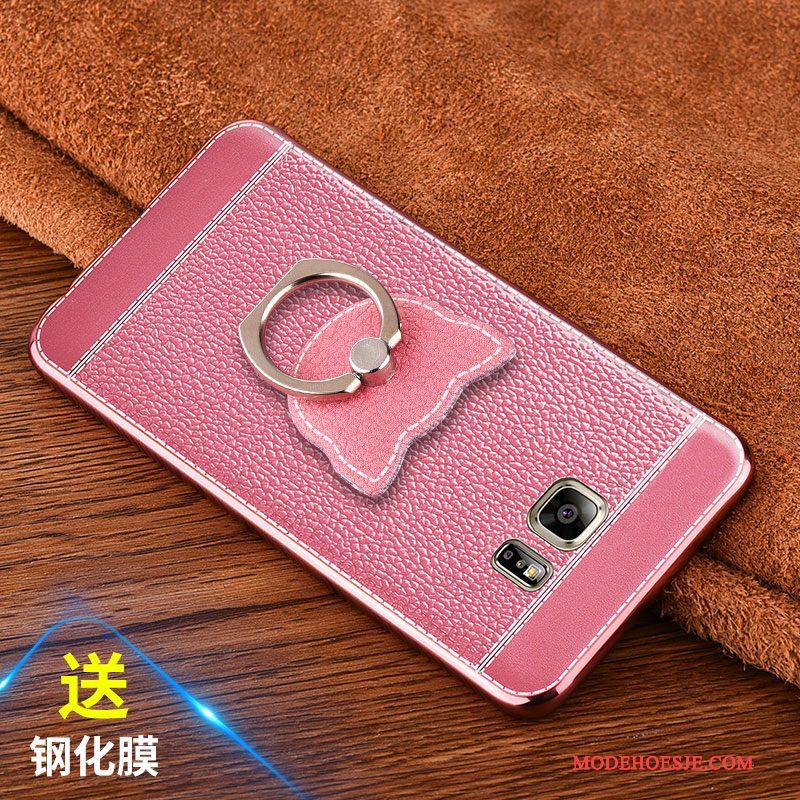 Hoesje Samsung Galaxy Note 5 Leer Patroon Trend, Hoes Samsung Galaxy Note 5 Zakken Platingtelefoon