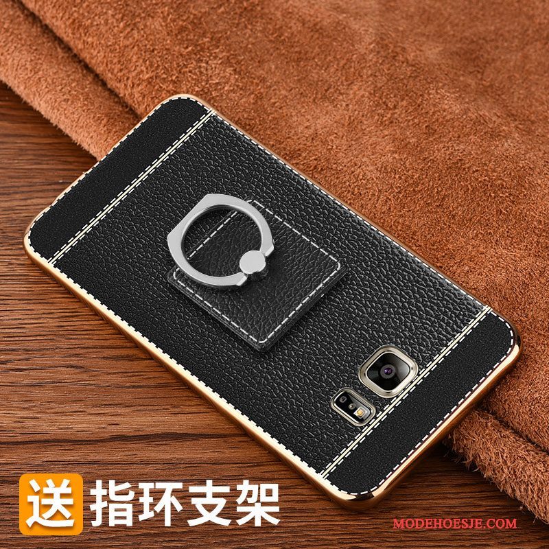 Hoesje Samsung Galaxy Note 5 Leer Patroon Trend, Hoes Samsung Galaxy Note 5 Zakken Platingtelefoon