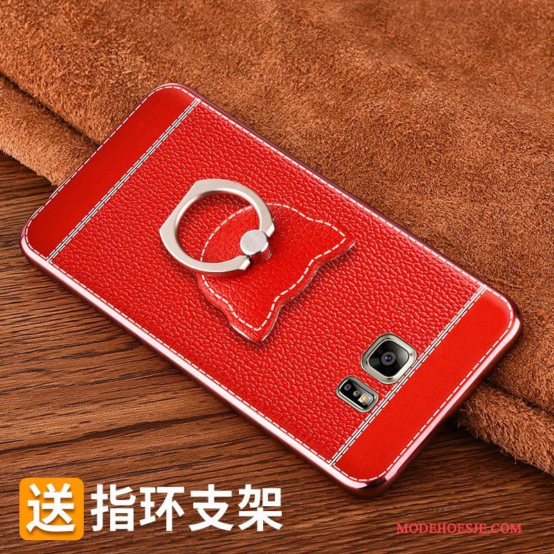 Hoesje Samsung Galaxy Note 5 Leer Patroon Trend, Hoes Samsung Galaxy Note 5 Zakken Platingtelefoon