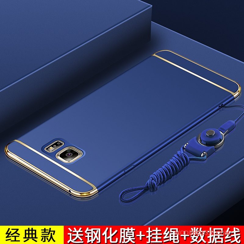 Hoesje Samsung Galaxy Note 5 Scheppend Blauw Dun, Hoes Samsung Galaxy Note 5 Zakken Anti-fall Nieuw