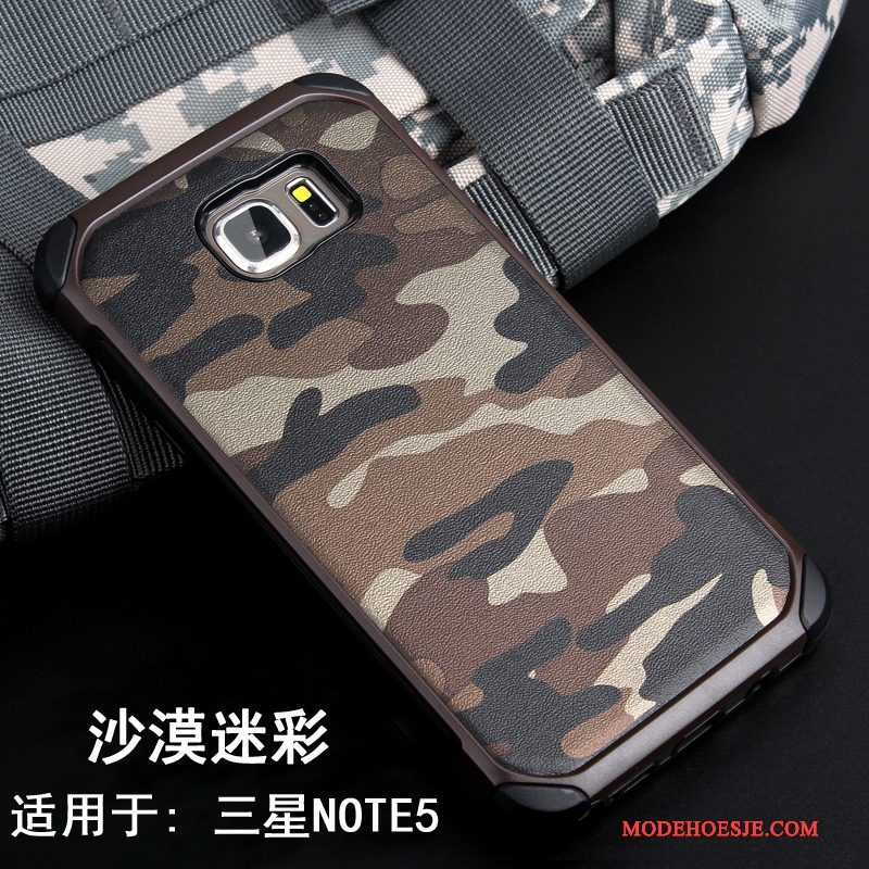 Hoesje Samsung Galaxy Note 5 Siliconen Camouflagetelefoon, Hoes Samsung Galaxy Note 5 Scheppend Persoonlijk Anti-fall