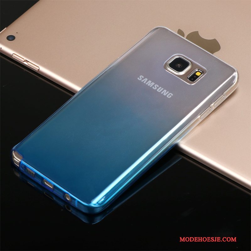 Hoesje Samsung Galaxy Note 5 Siliconen Doorzichtig Lichte En Dun, Hoes Samsung Galaxy Note 5 Bescherming Purpertelefoon