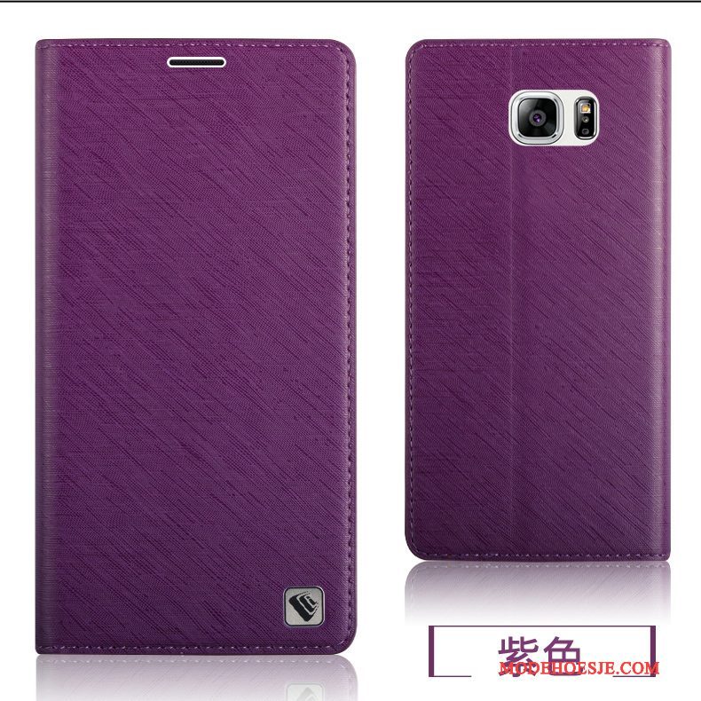 Hoesje Samsung Galaxy Note 5 Siliconen Purper Anti-fall, Hoes Samsung Galaxy Note 5 Zakken Telefoon