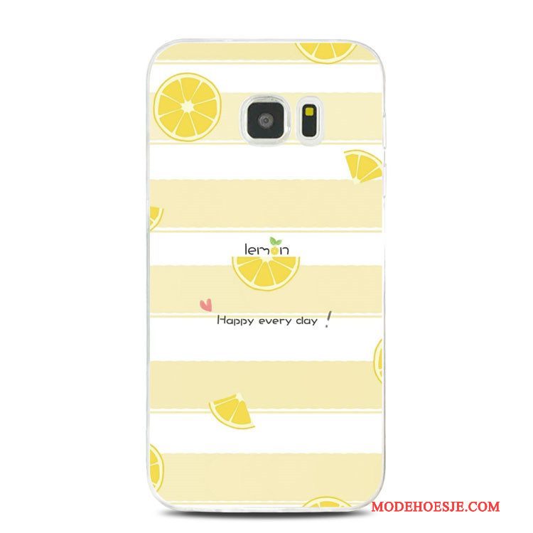 Hoesje Samsung Galaxy Note 5 Siliconen Telefoon Citroen, Hoes Samsung Galaxy Note 5 Zacht Geel