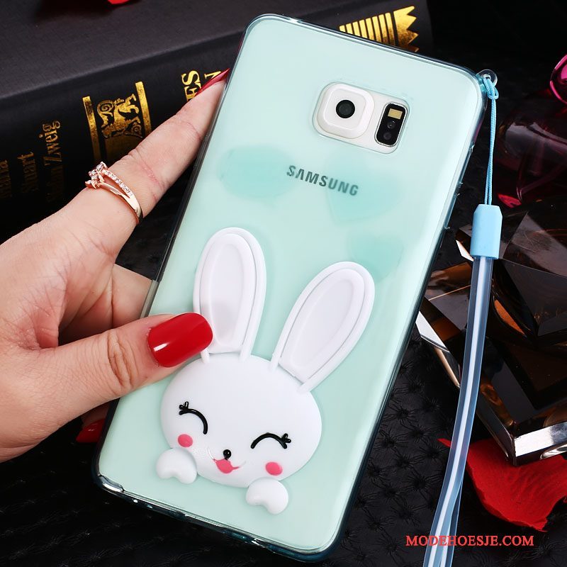 Hoesje Samsung Galaxy Note 5 Spotprent Rozetelefoon, Hoes Samsung Galaxy Note 5 Siliconen Doorzichtig Hanger