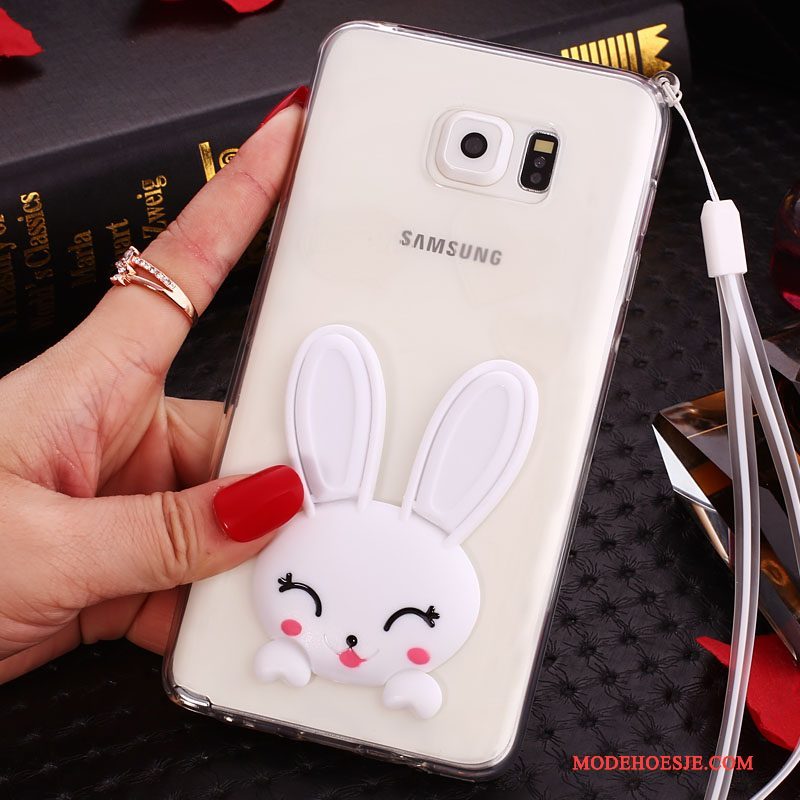 Hoesje Samsung Galaxy Note 5 Spotprent Rozetelefoon, Hoes Samsung Galaxy Note 5 Siliconen Doorzichtig Hanger