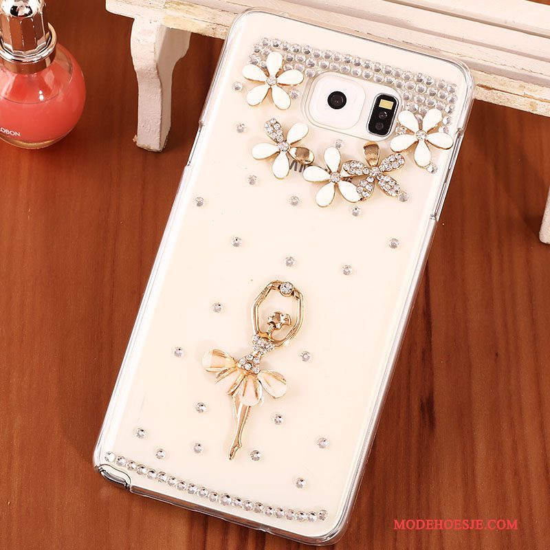 Hoesje Samsung Galaxy Note 5 Strass Hard Goud, Hoes Samsung Galaxy Note 5 Bescherming Telefoon