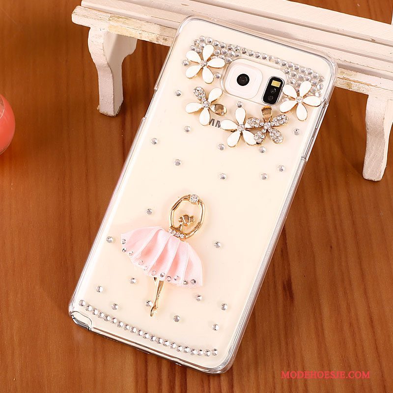 Hoesje Samsung Galaxy Note 5 Strass Hard Goud, Hoes Samsung Galaxy Note 5 Bescherming Telefoon