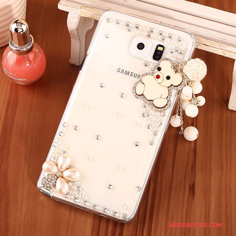 Hoesje Samsung Galaxy Note 5 Strass Hard Goud, Hoes Samsung Galaxy Note 5 Bescherming Telefoon