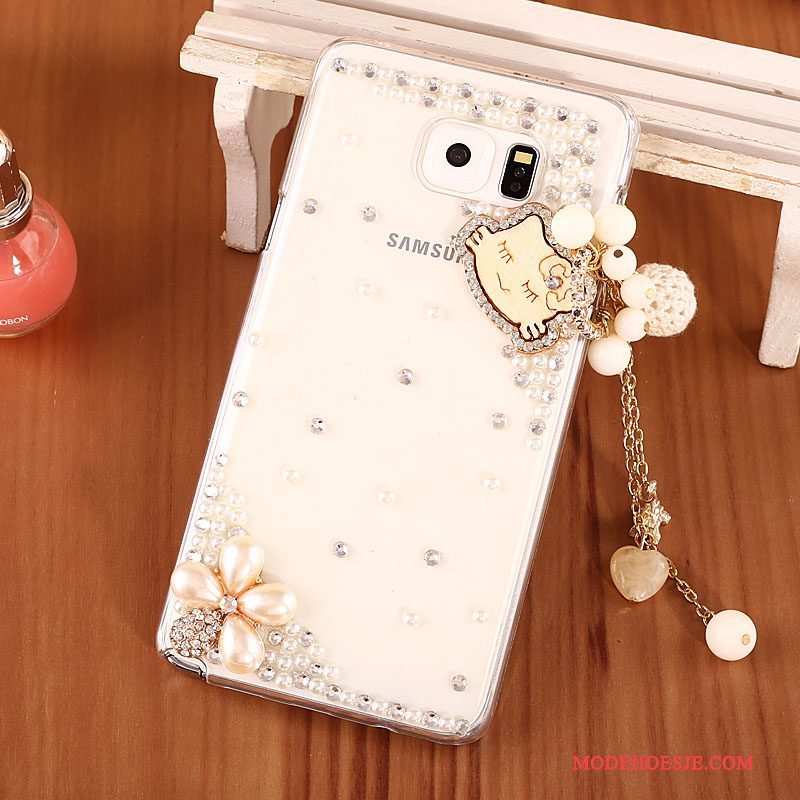 Hoesje Samsung Galaxy Note 5 Strass Hard Goud, Hoes Samsung Galaxy Note 5 Bescherming Telefoon