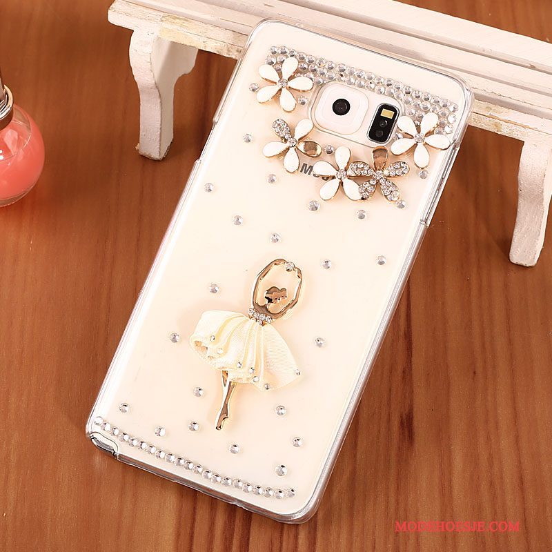 Hoesje Samsung Galaxy Note 5 Strass Hard Goud, Hoes Samsung Galaxy Note 5 Bescherming Telefoon