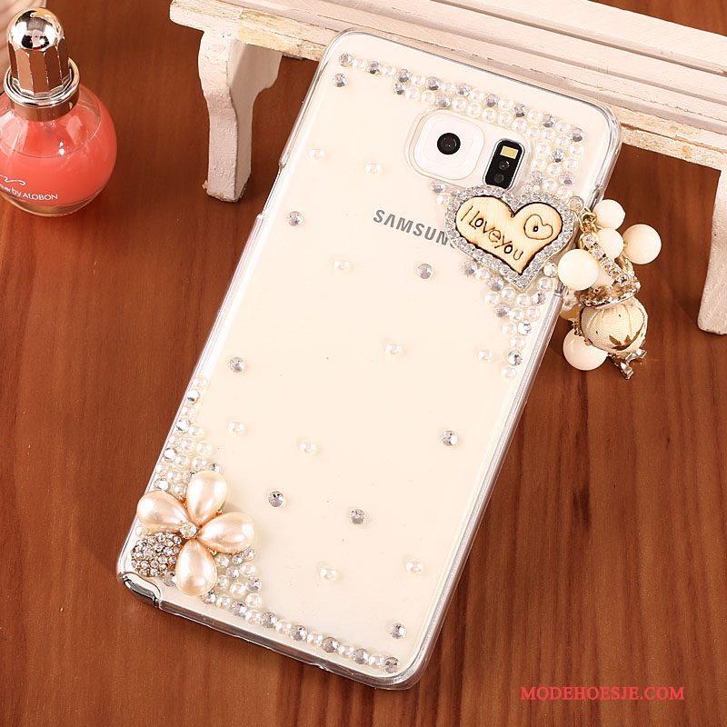 Hoesje Samsung Galaxy Note 5 Strass Hard Goud, Hoes Samsung Galaxy Note 5 Bescherming Telefoon