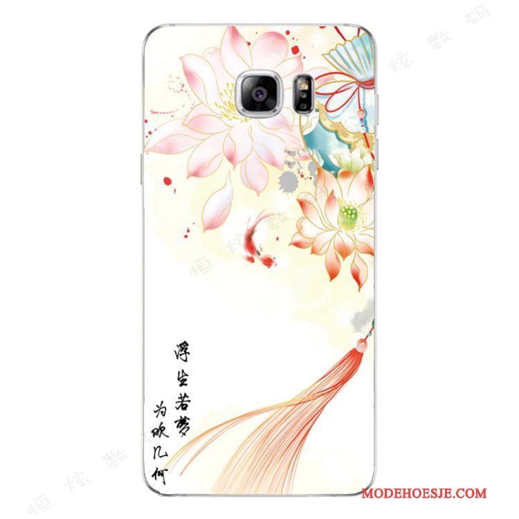 Hoesje Samsung Galaxy Note 5 Zacht Anti-fall Chinese Stijl, Hoes Samsung Galaxy Note 5 Siliconen Persoonlijktelefoon