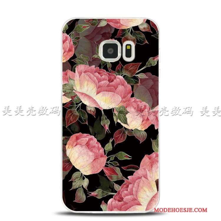 Hoesje Samsung Galaxy Note 5 Zacht Bloementelefoon, Hoes Samsung Galaxy Note 5 Bescherming Rood Ring