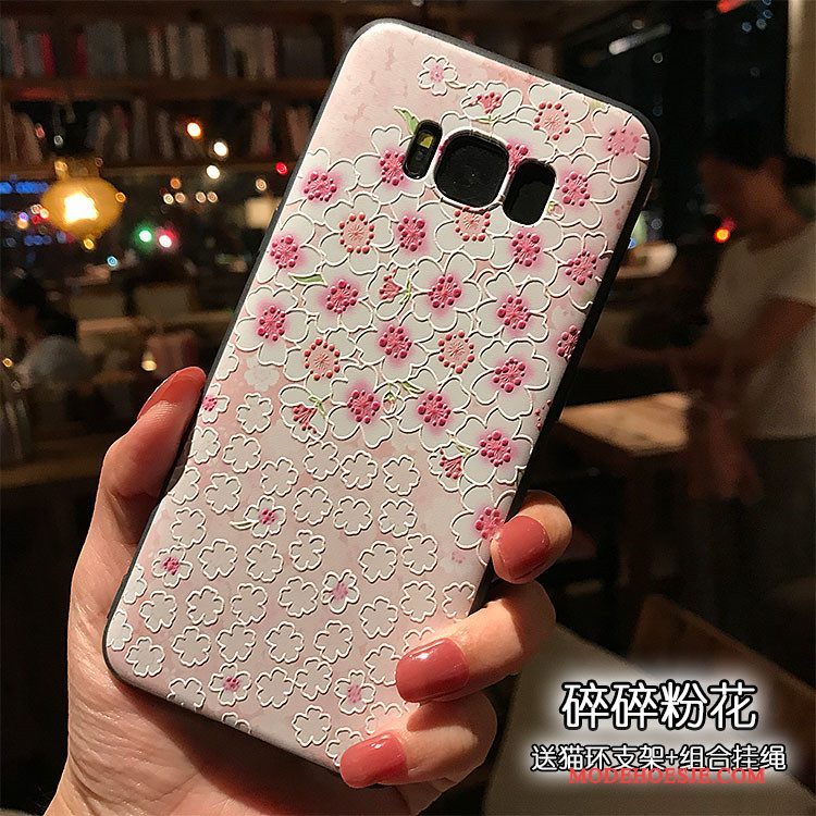 Hoesje Samsung Galaxy Note 5 Zacht Roze Zwart, Hoes Samsung Galaxy Note 5 Ondersteuning Schrobbentelefoon