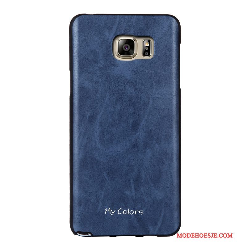 Hoesje Samsung Galaxy Note 5 Zacht Telefoon Rood, Hoes Samsung Galaxy Note 5 Leer Bedrijf