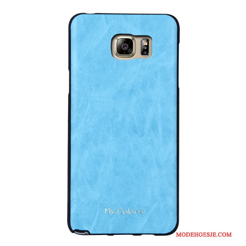 Hoesje Samsung Galaxy Note 5 Zacht Telefoon Rood, Hoes Samsung Galaxy Note 5 Leer Bedrijf