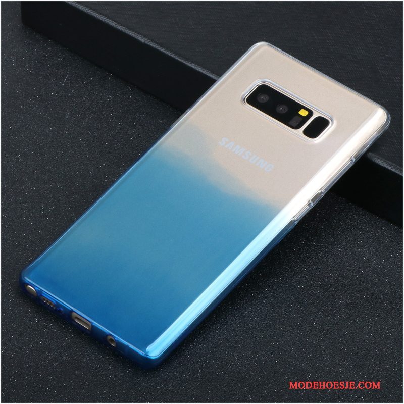 Hoesje Samsung Galaxy Note 5 Zakken Dun Doorzichtig, Hoes Samsung Galaxy Note 5 Siliconen Persoonlijk Purper