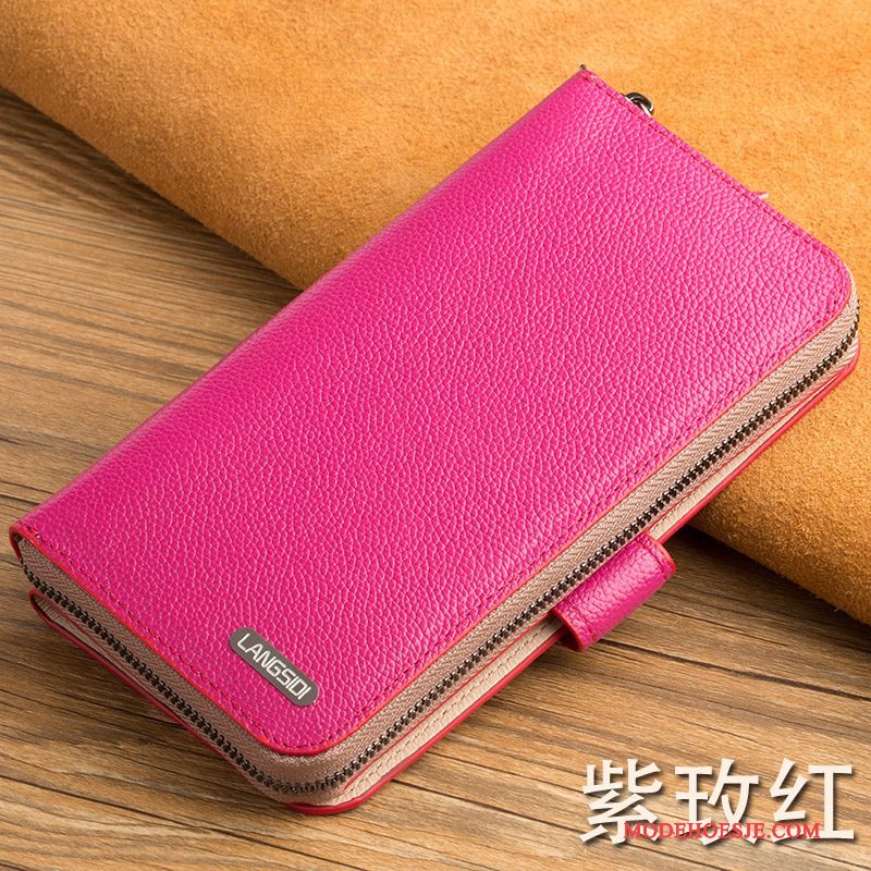 Hoesje Samsung Galaxy Note 8 Bescherming Anti-fall Rood, Hoes Samsung Galaxy Note 8 Leer Telefoon Trendy Merk