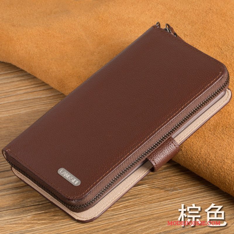 Hoesje Samsung Galaxy Note 8 Bescherming Anti-fall Rood, Hoes Samsung Galaxy Note 8 Leer Telefoon Trendy Merk