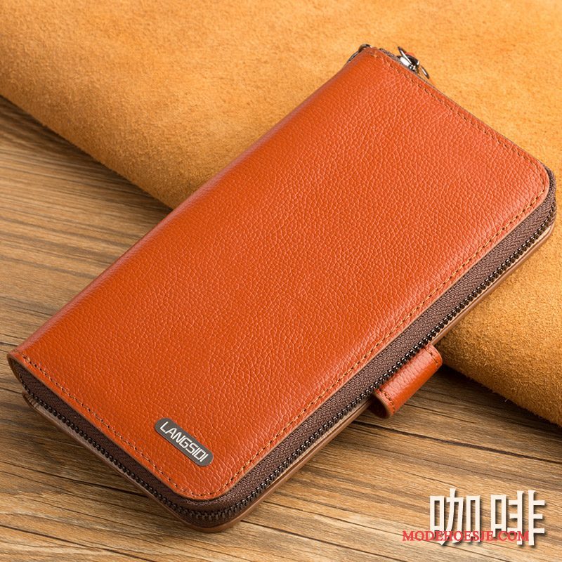 Hoesje Samsung Galaxy Note 8 Bescherming Anti-fall Rood, Hoes Samsung Galaxy Note 8 Leer Telefoon Trendy Merk