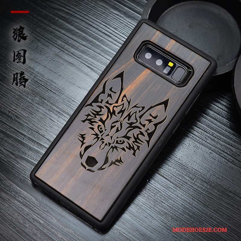 Hoesje Samsung Galaxy Note 8 Bescherming Anti-fall Zwart, Hoes Samsung Galaxy Note 8 Zakken Chinese Stijltelefoon