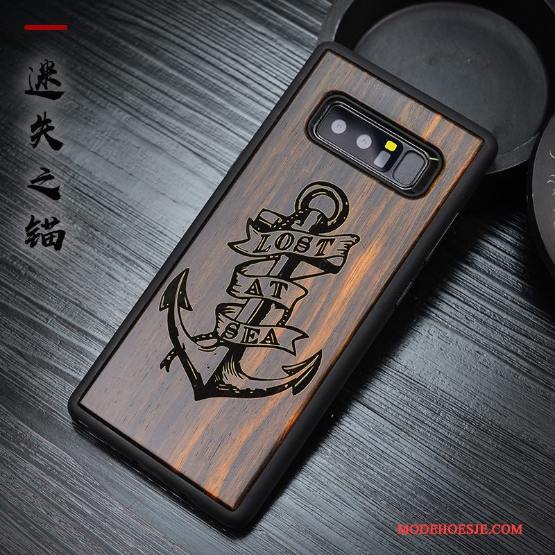 Hoesje Samsung Galaxy Note 8 Bescherming Anti-fall Zwart, Hoes Samsung Galaxy Note 8 Zakken Chinese Stijltelefoon