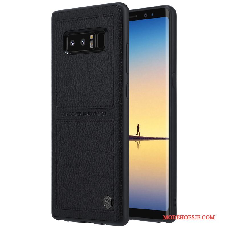 Hoesje Samsung Galaxy Note 8 Bescherming Hard Bedrijf, Hoes Samsung Galaxy Note 8 Zakken Telefoon Anti-fall