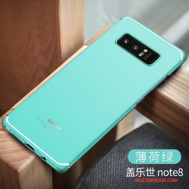 Hoesje Samsung Galaxy Note 8 Bescherming Schrobben Groen, Hoes Samsung Galaxy Note 8 Effen Kleurtelefoon