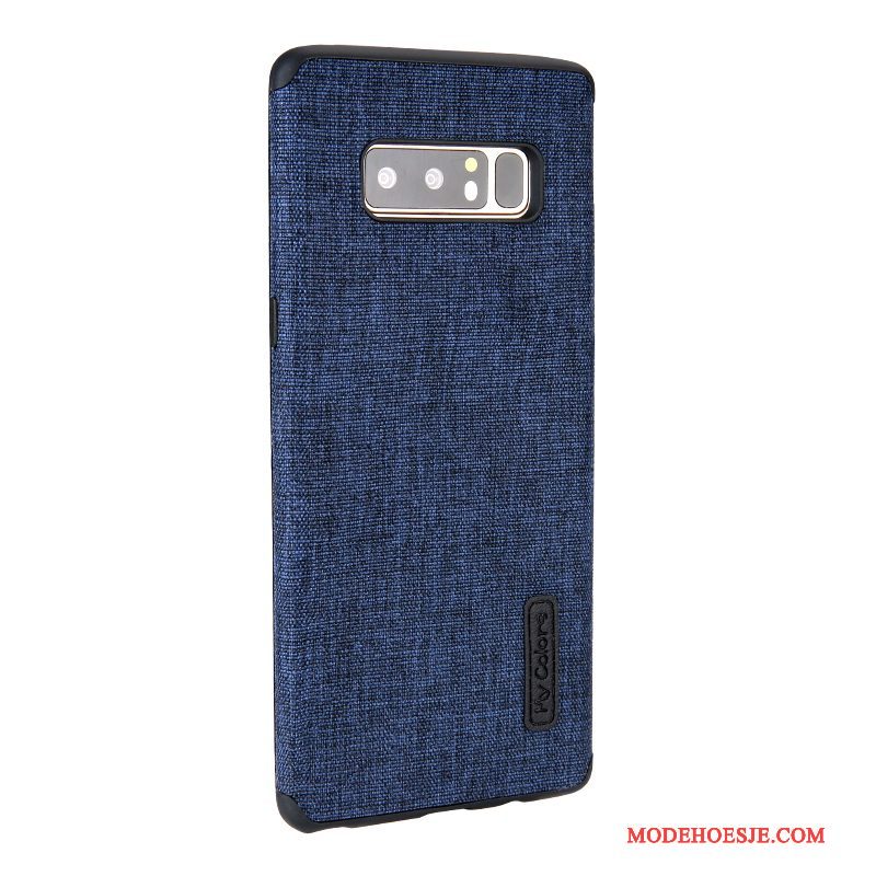 Hoesje Samsung Galaxy Note 8 Bescherming Telefoon Doek, Hoes Samsung Galaxy Note 8 Zacht Donkerblauw Bedrijf